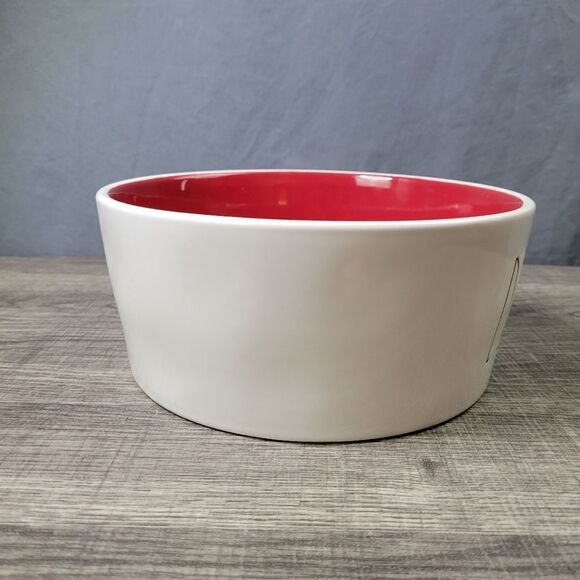 Rae Dunn Artisan Collection Farmhouse White And Red Deck The Paws Ceramic Dog... - Picture 4 of 6